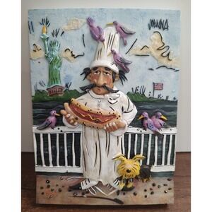 Joanna Chef 3D Wall Art Plaque New York Statue Of Liberty Hot Dog Per Dog B17